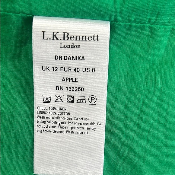 LK Bennett Green linen Sheath Mini Dress - Picture 10 of 16